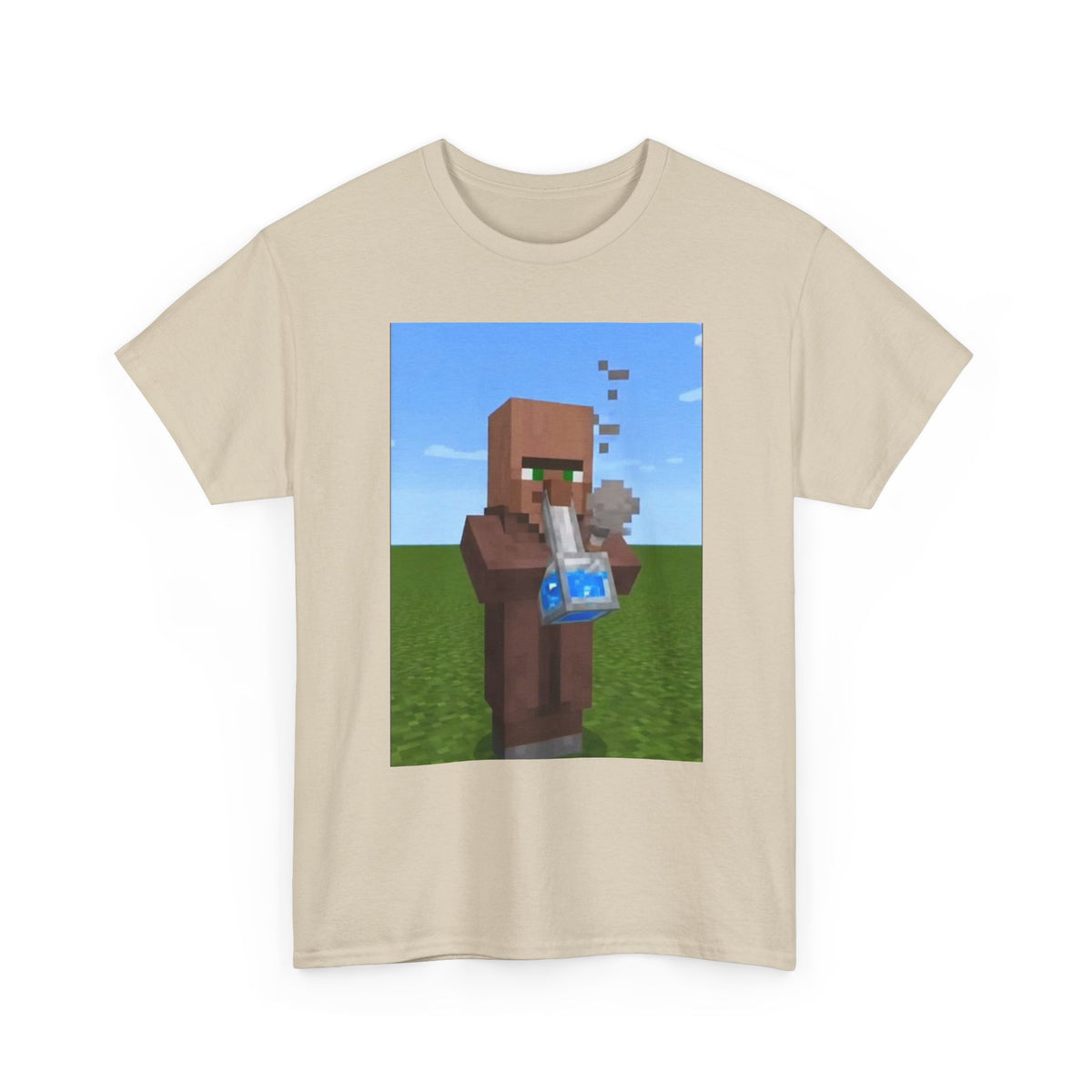 Villager Enjoying A Blocky Bong Hit