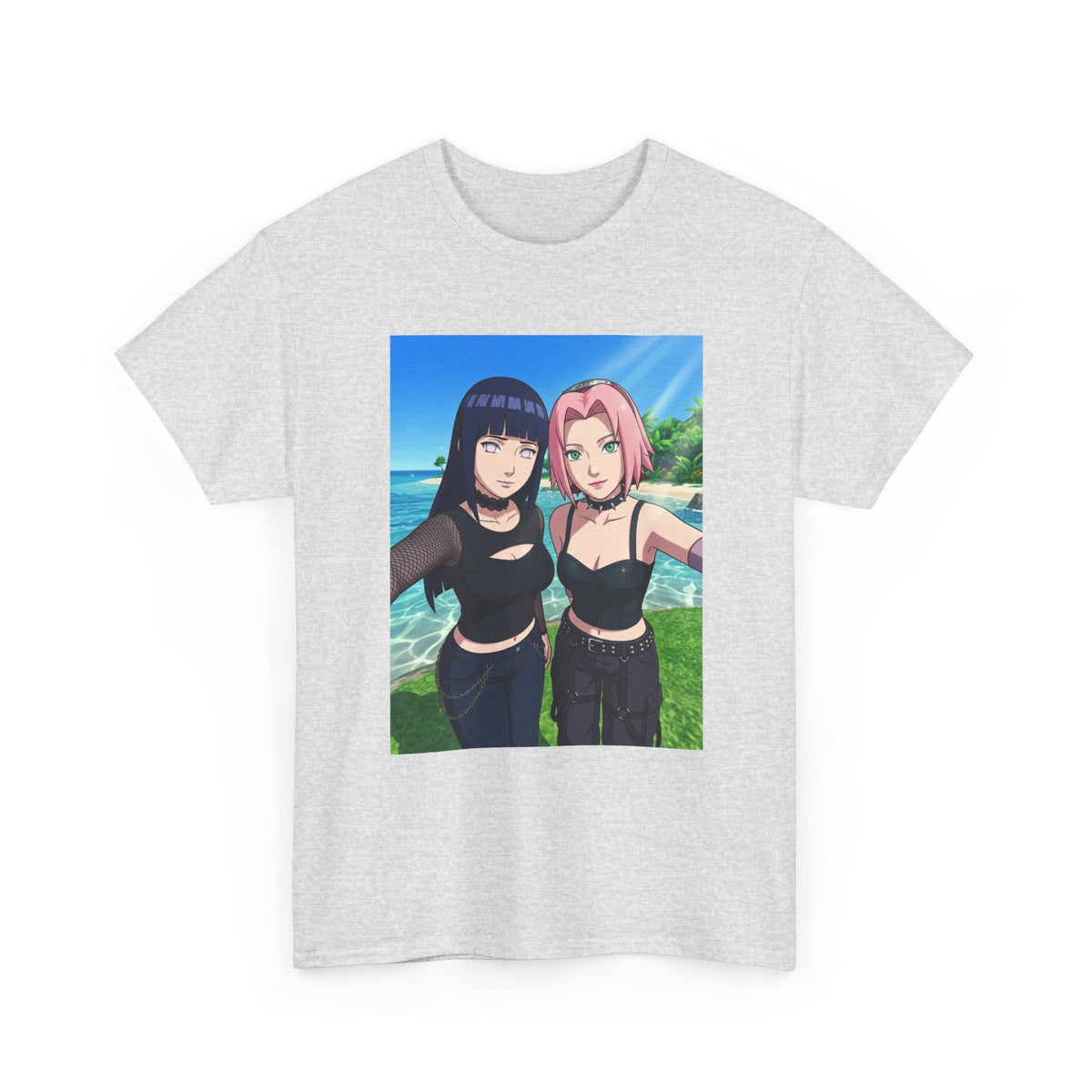 Goth Hinata and Sakura Beach Selfie