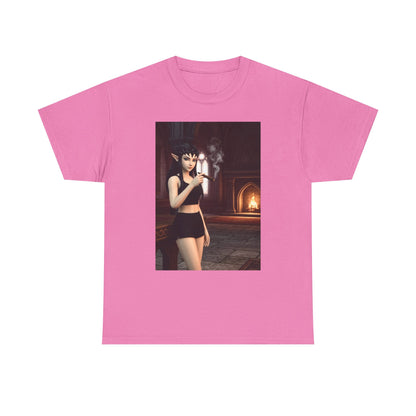 Dark Elf Girl Smoking Cigar Tee