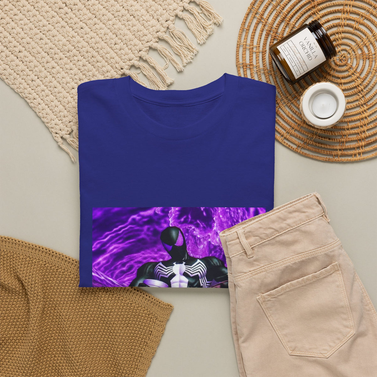 Symbiote Spider-Man Chilling with Lean Tee