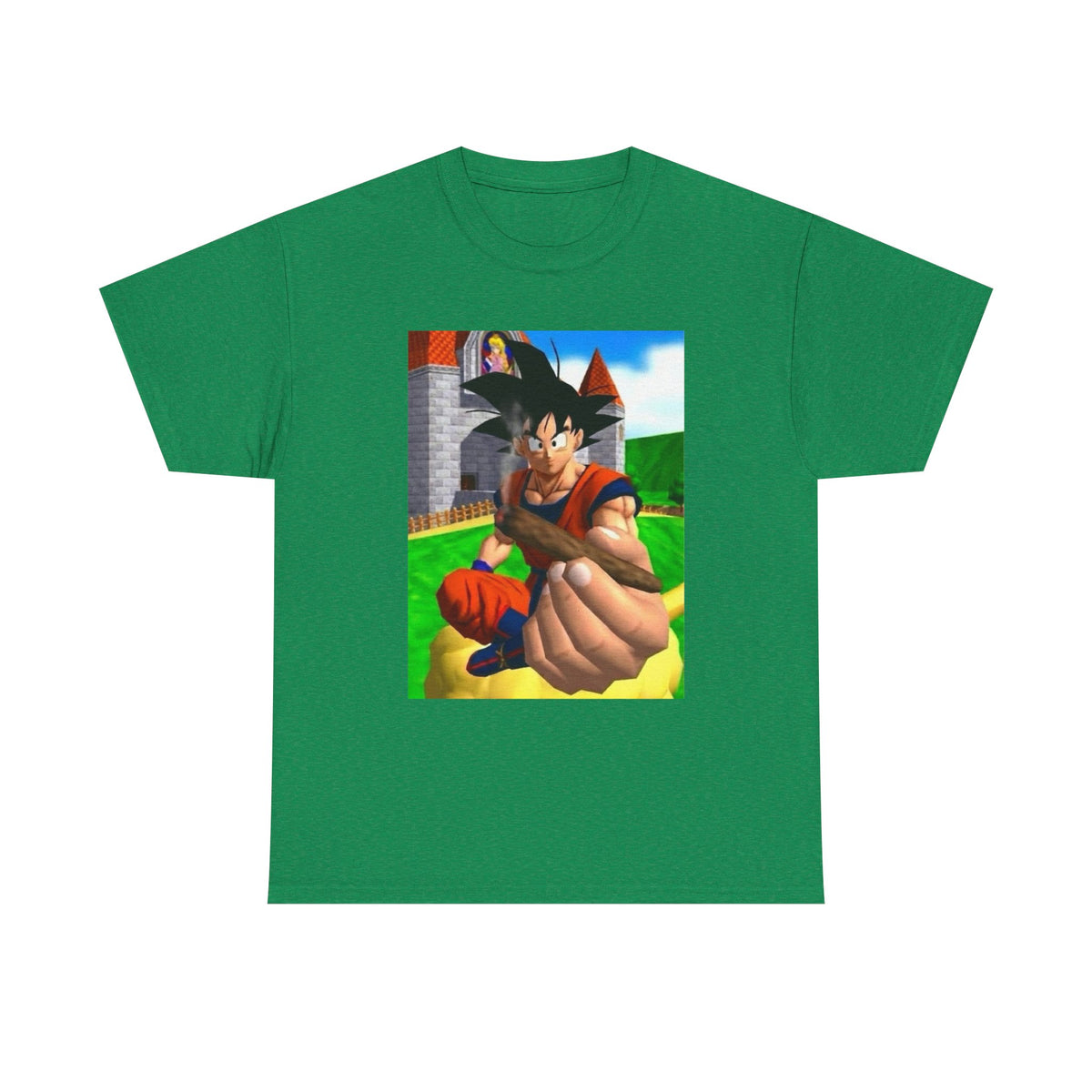 Goku Offers a Blunt at Peach's Castle