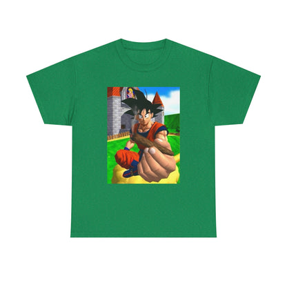 Goku Offers a Blunt at Peach's Castle