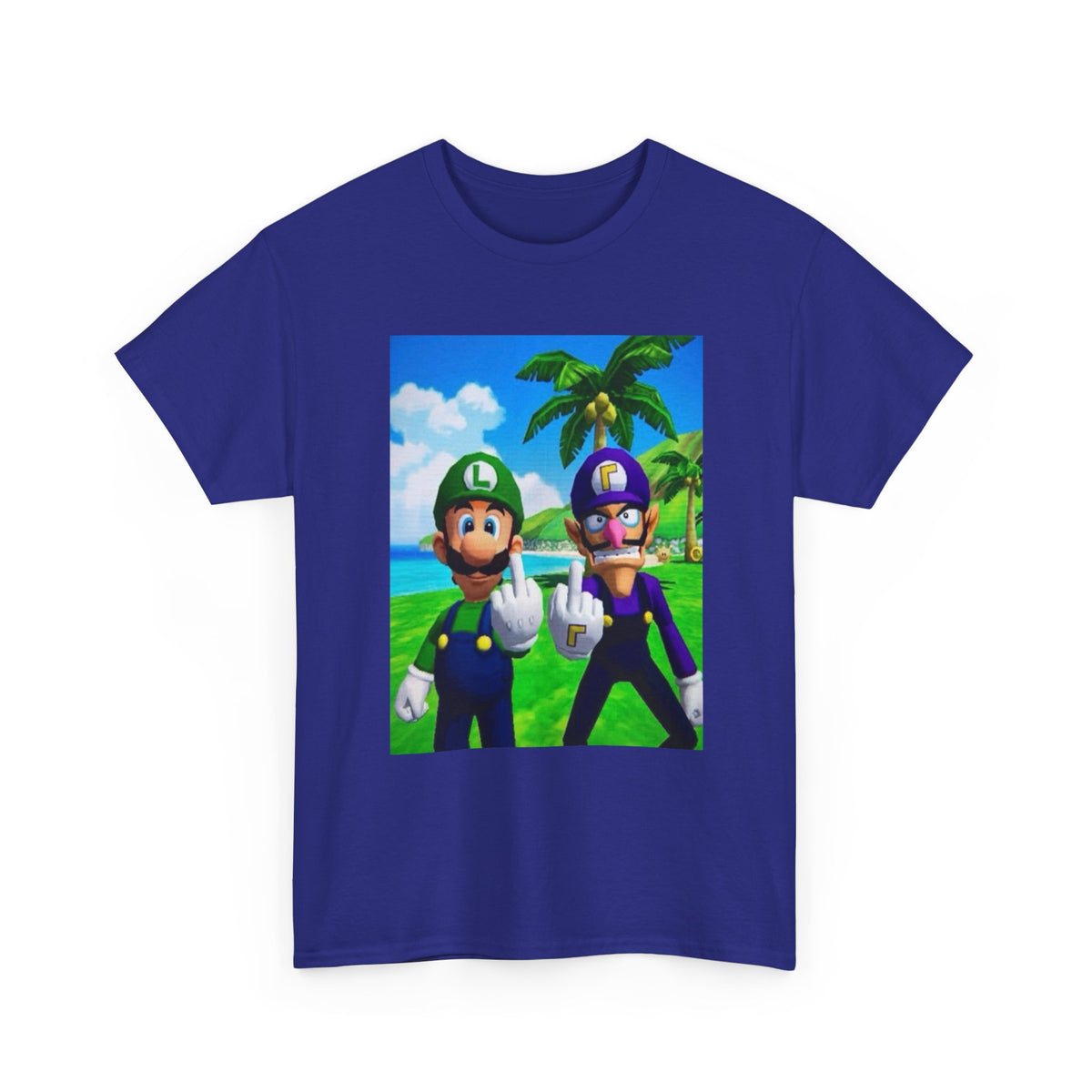 Luigi and Waluigi Flipping The Bird Tee