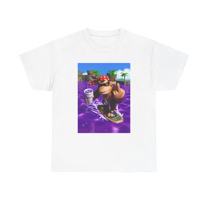 Diddy Kong Surfing Purple Lean Flipping Off Tee