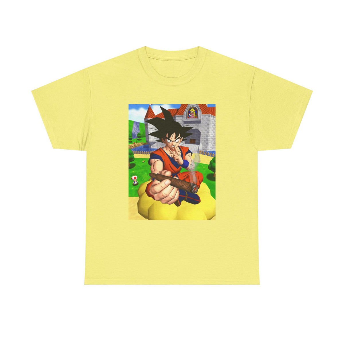 Goku Blazing On Nimbus At Mushroom Kingdom