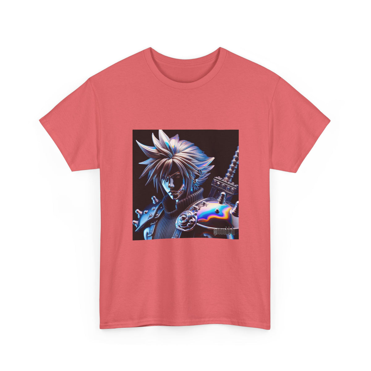 Chrome Warrior With Spiky Hair Tee