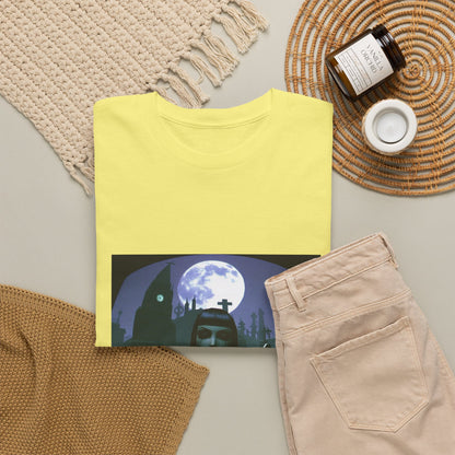 Goth Sim Smoking In Cemetery Moonlight Tee