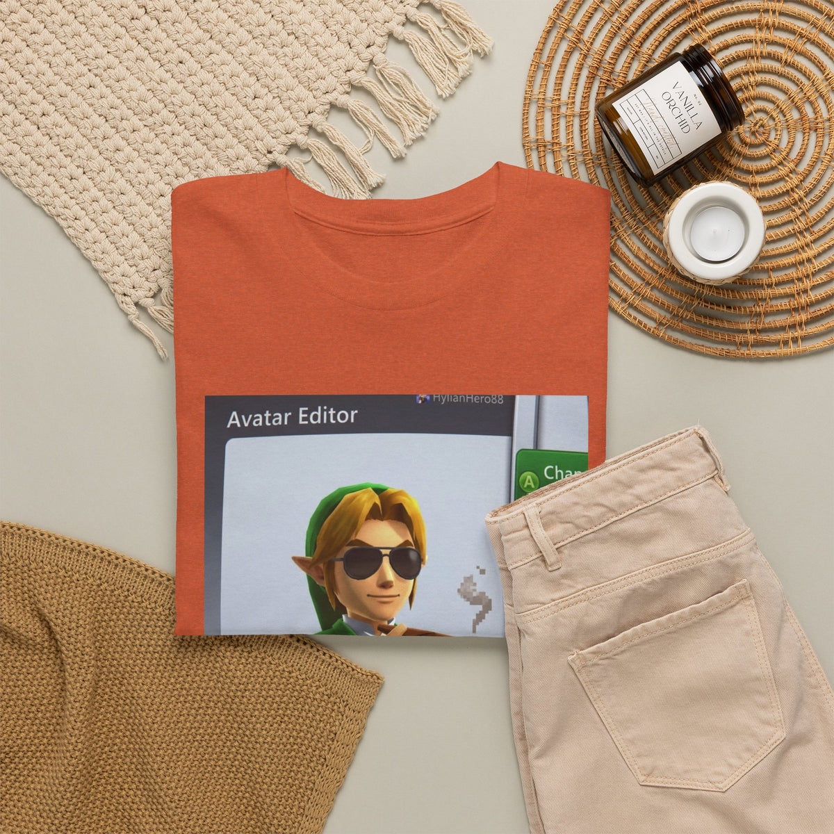 Hylian Hero Smoking A Stogie Tee
