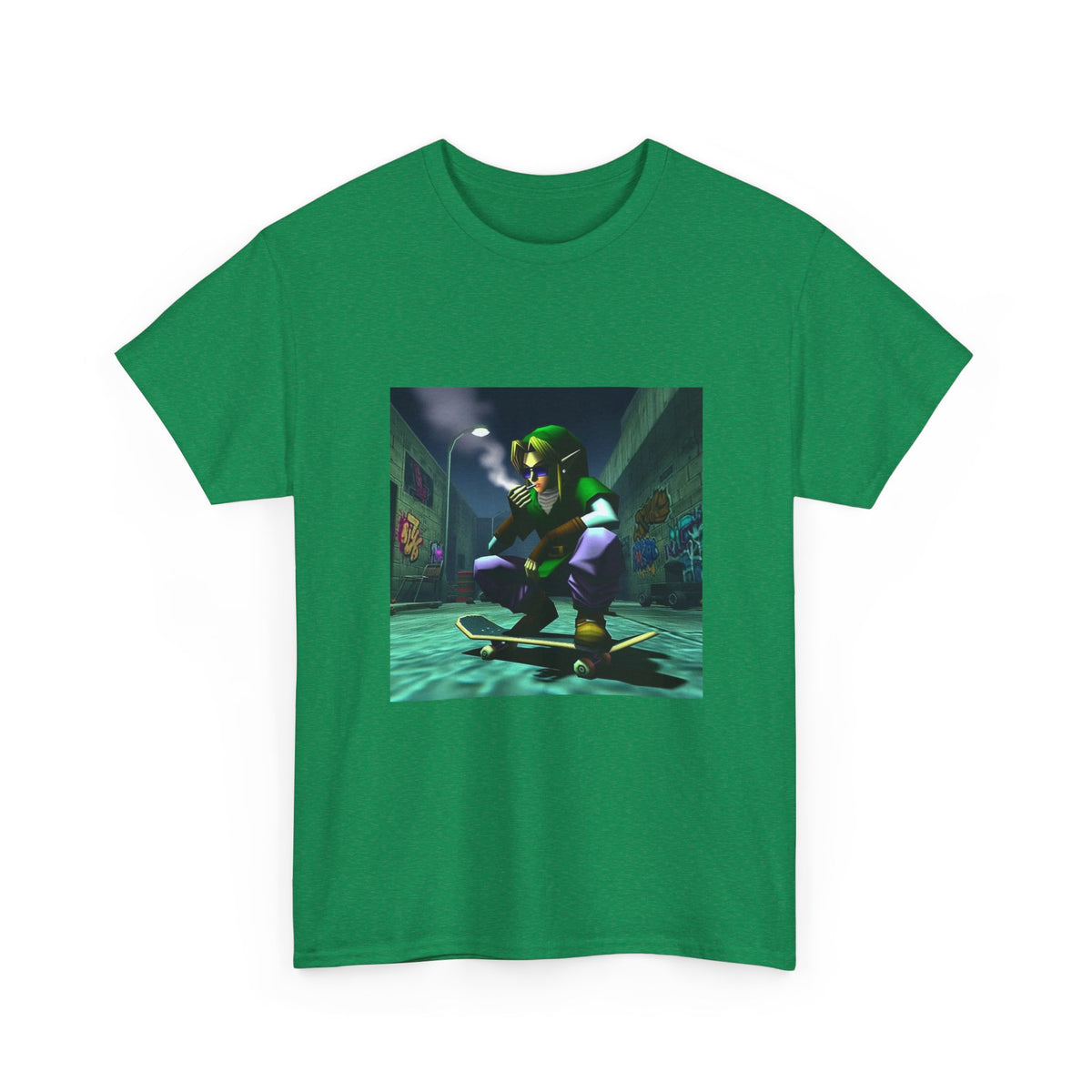 Skater Link Smoking In Dark Alley Tee