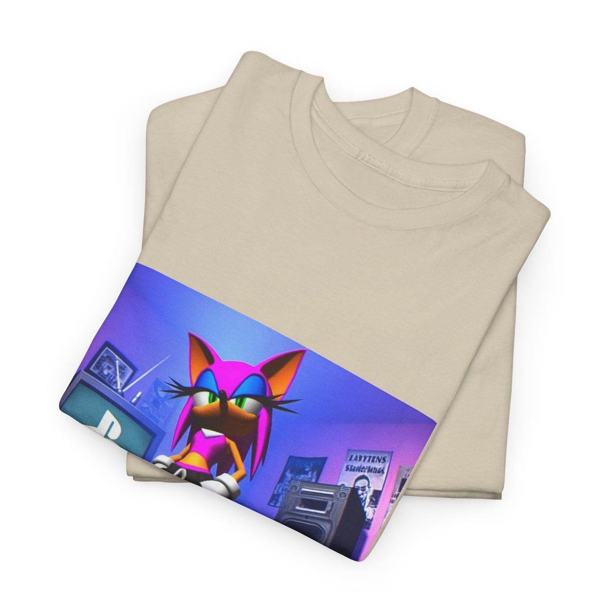 Pink Sonic-Style Character In Y2K Drip