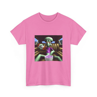 Squidward Pouring Lean In Car Tee