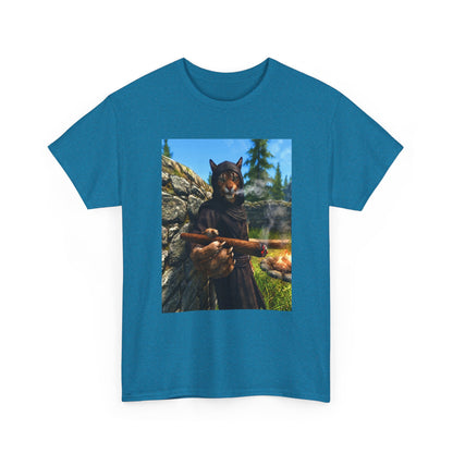Khajiit Smoking Fat Cigar Campfire Tee