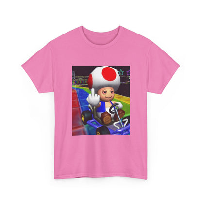 Stoned Toad Driving Kart Flipping Bird