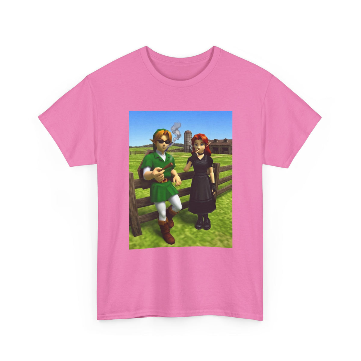 Link And Malon Smoking On The Farm Tee