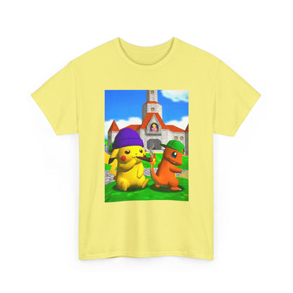 Pikachu And Charmander Chilling At Peach's Castle Tee