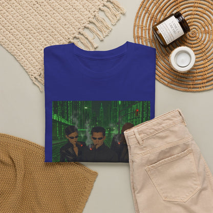 Neo, Trinity, Morpheus Smoking In The Matrix