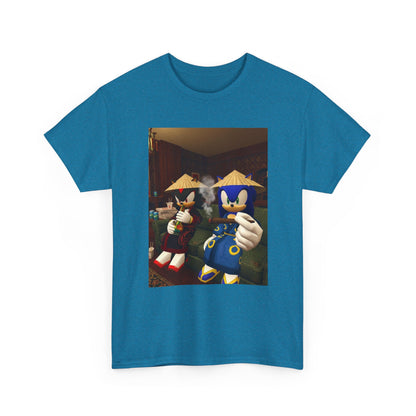 Sonic And Shadow Chilling And Smoking Tee (Design 5)