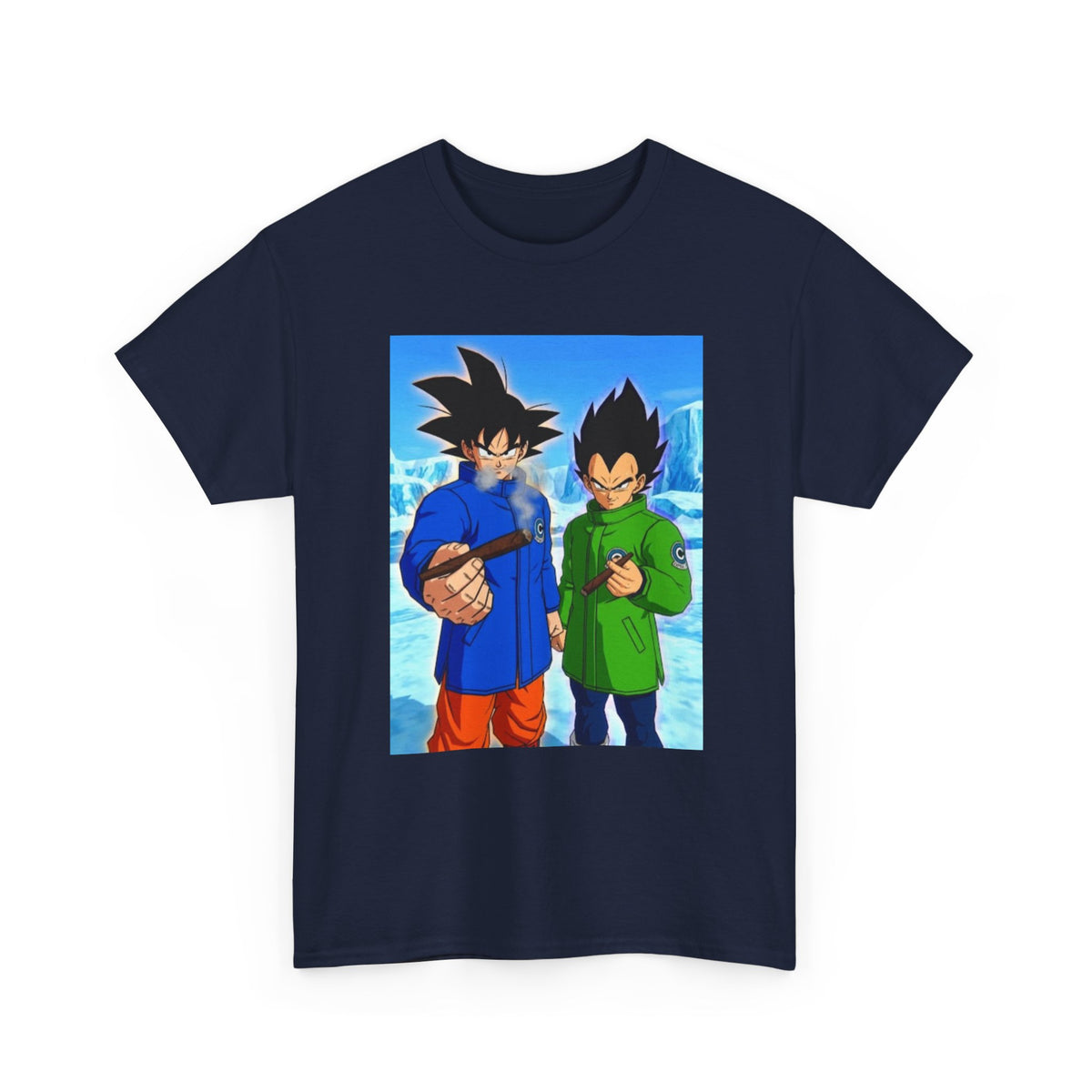 Goku and Vegeta Smoking in the Snow Tee