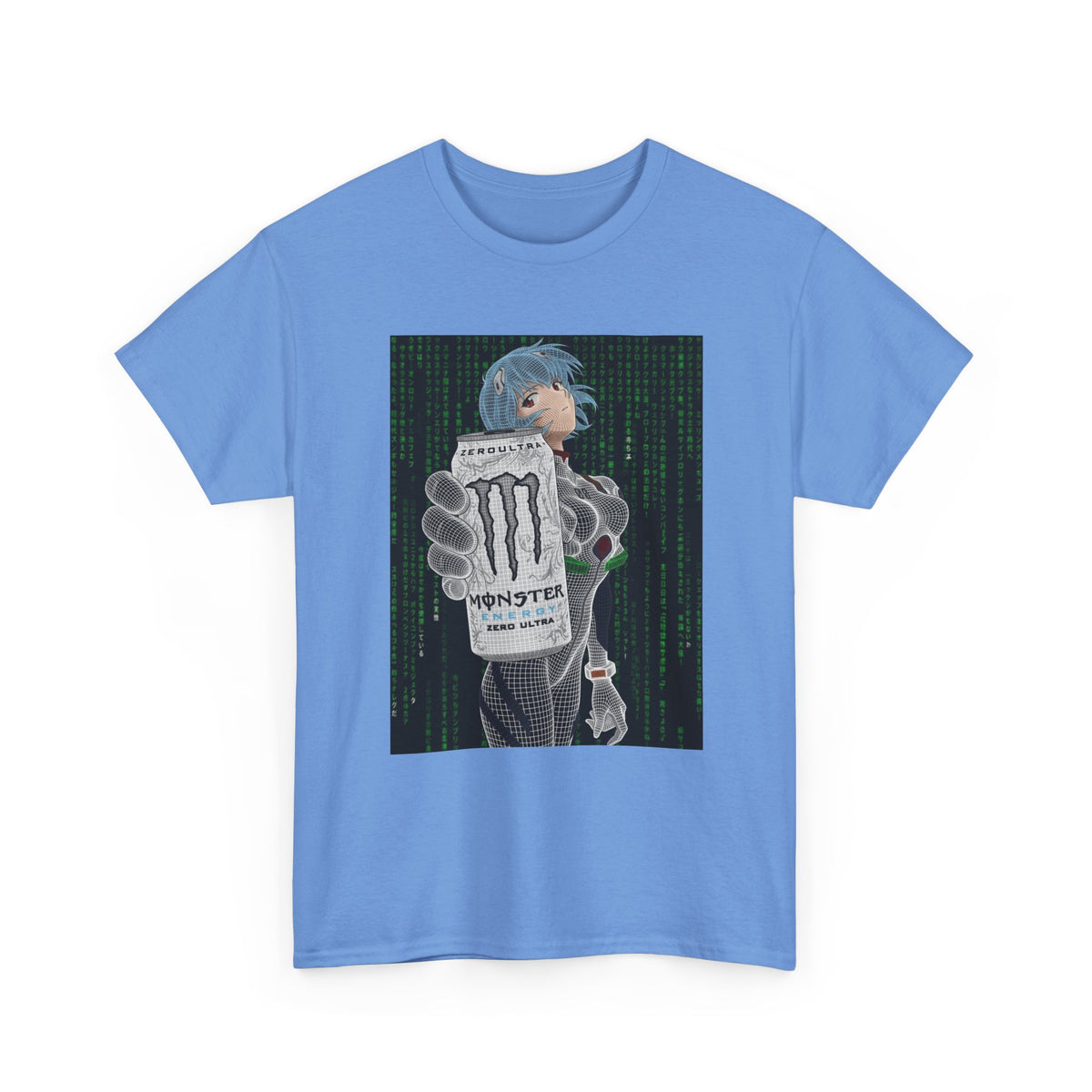 Rei Ayanami Holding Monster Energy Wireframe Tee