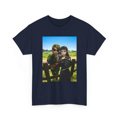 Link And Zelda Smoking Cigars Tee