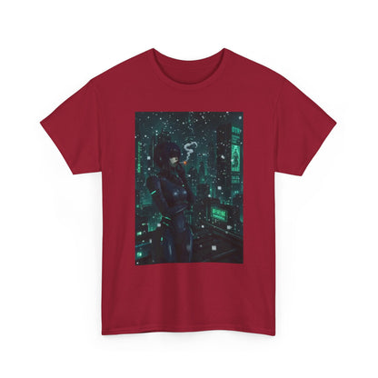 Cyberpunk Smoker In Neo-Tokyo Tee
