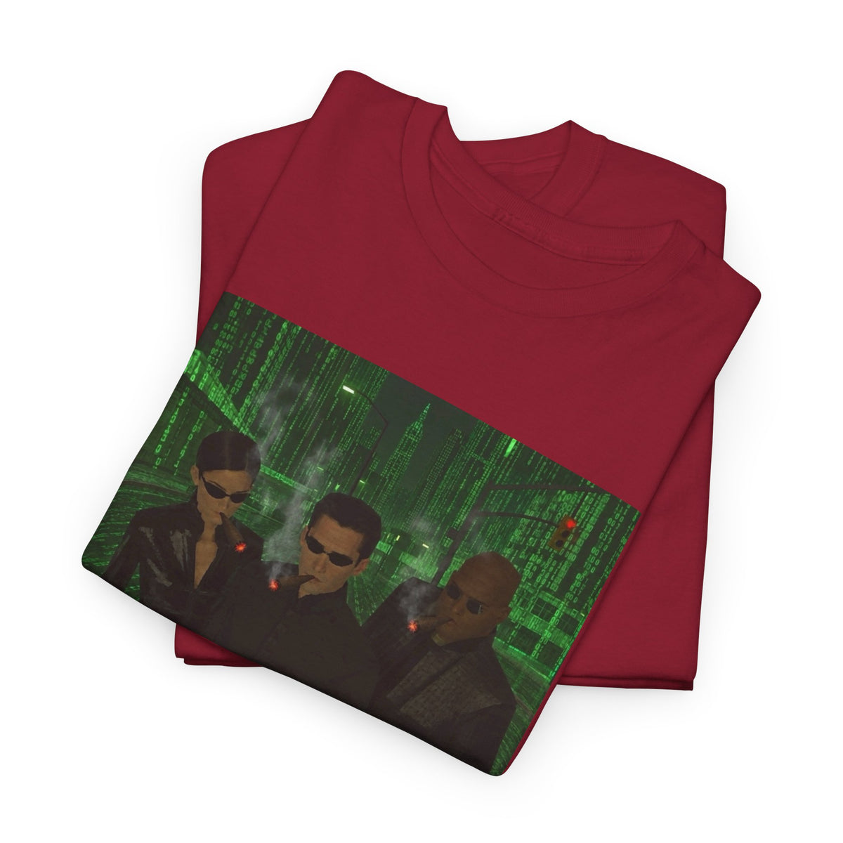 Neo, Trinity, Morpheus Smoking In The Matrix