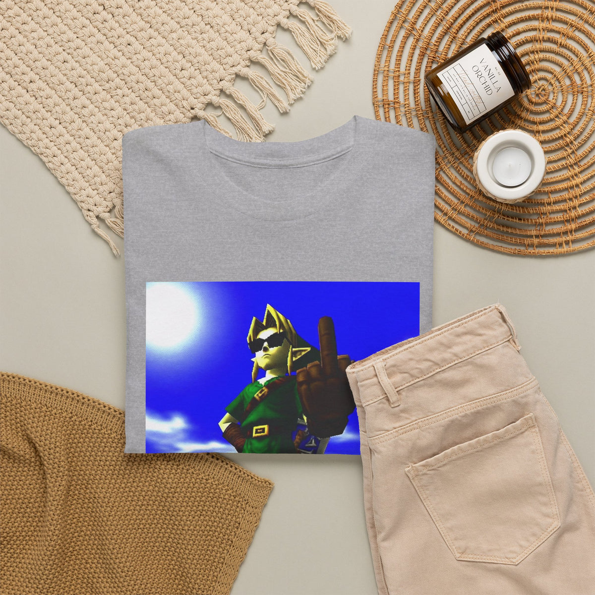 Cool Link Flipping The Bird Tee
