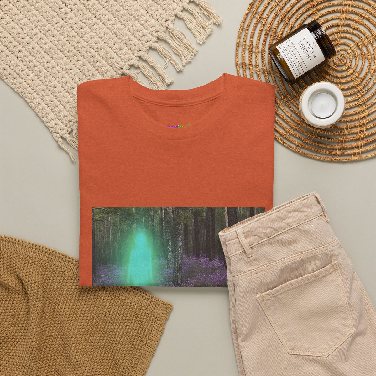 Visitor Exploring Neon Alley Tee