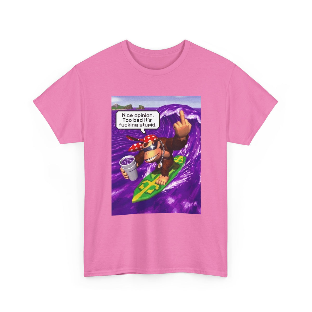 Donkey Kong Surfing Purple Wave Middle Finger