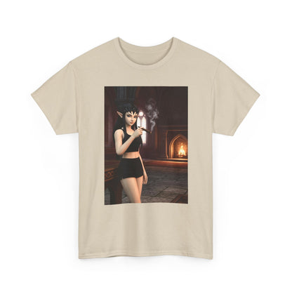 Dark Elf Girl Smoking Cigar Tee