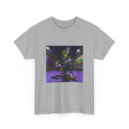 Stoner Link Skateboarding In Graffiti Alley Tee
