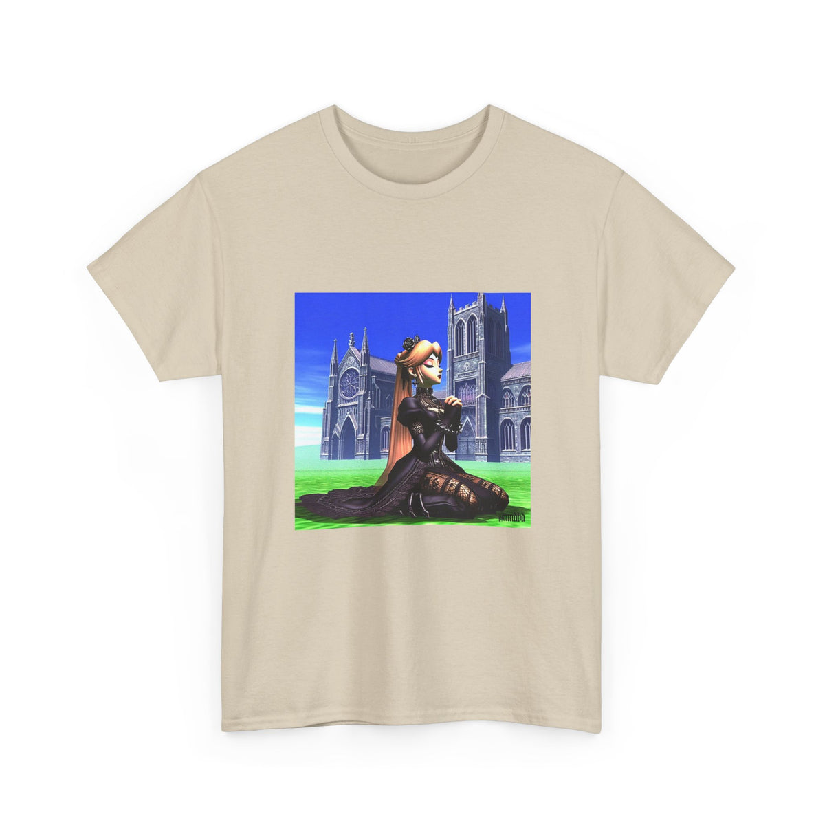 Gothic Princess Peach Praying At Cathedral
