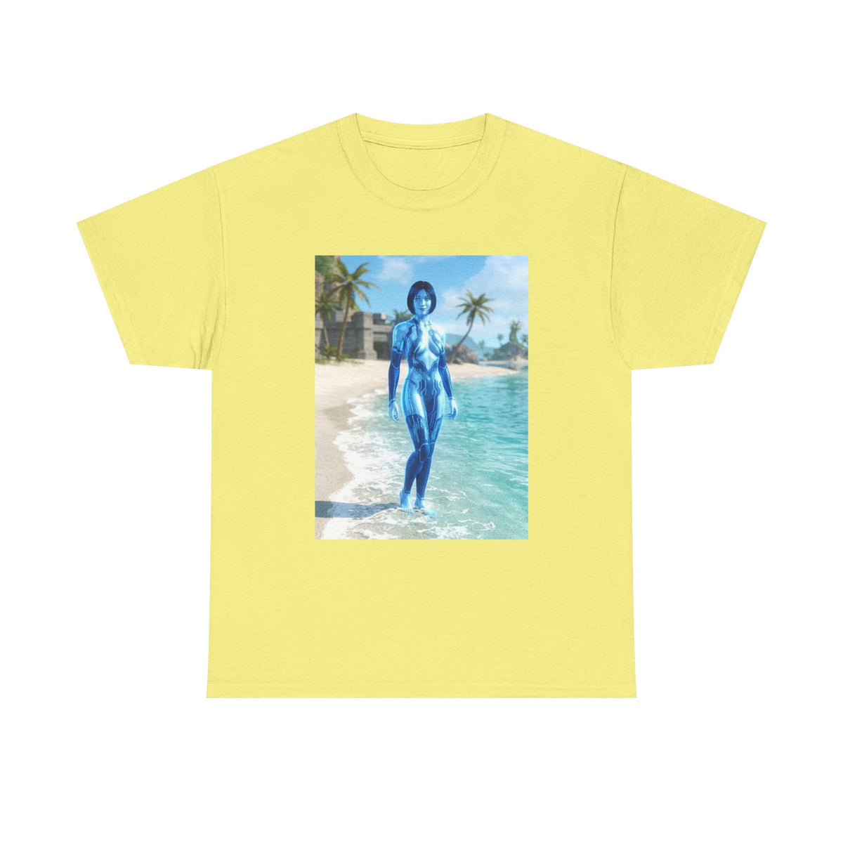 Cortana On Tropical Beach Tee