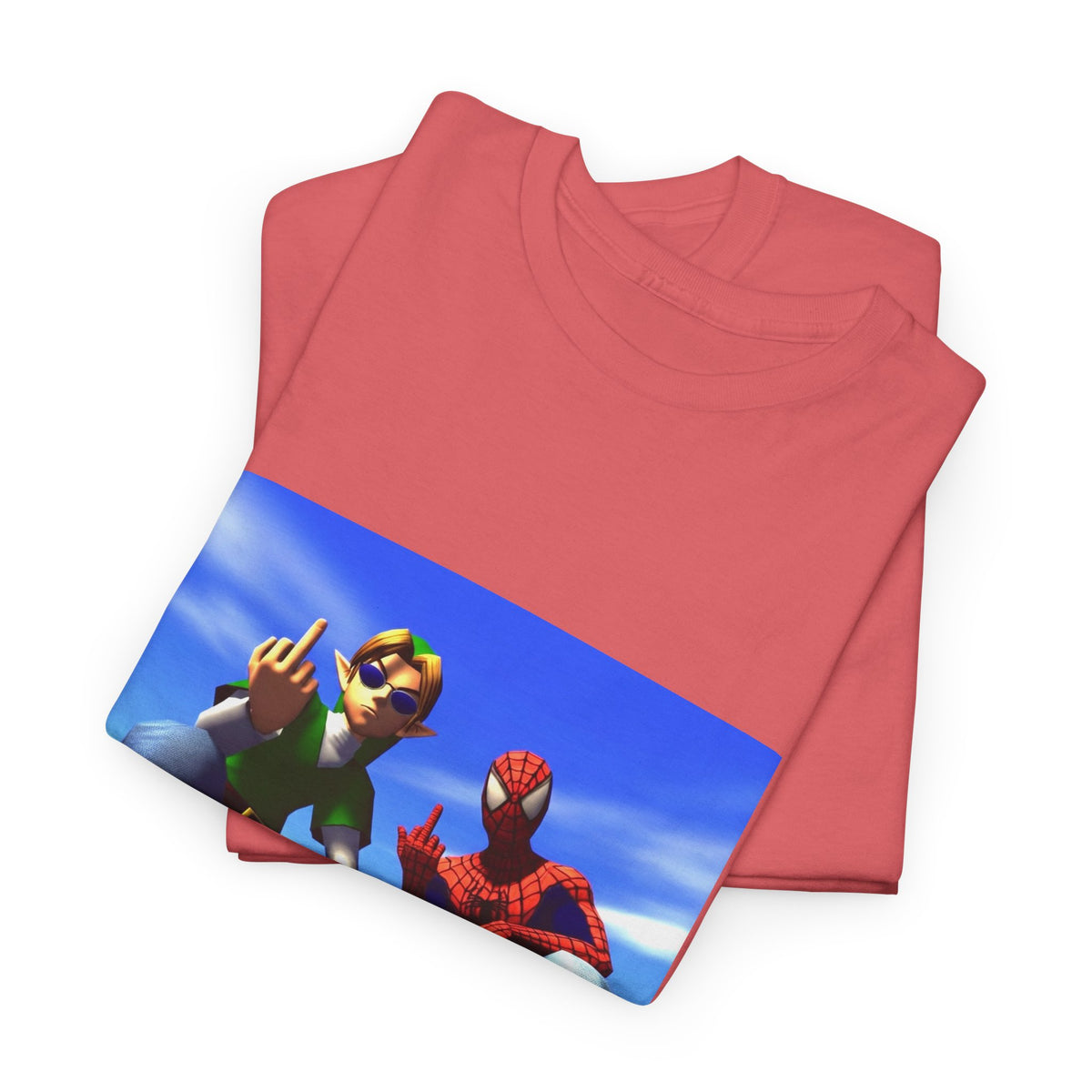 Link And Spider-Man Flipping The Bird