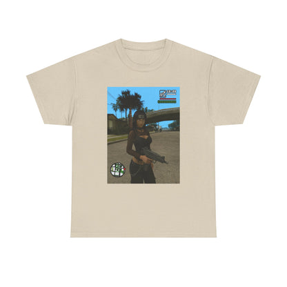 Anime Assassin Girl Holding Gun Tee