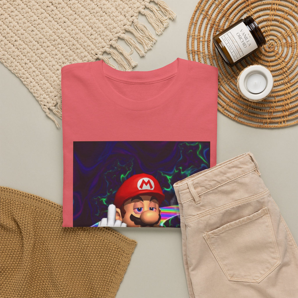 High Mario Karting On Rainbow Road