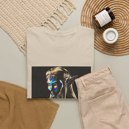 Iridescent Elven Warrior Princess Chrome Tee