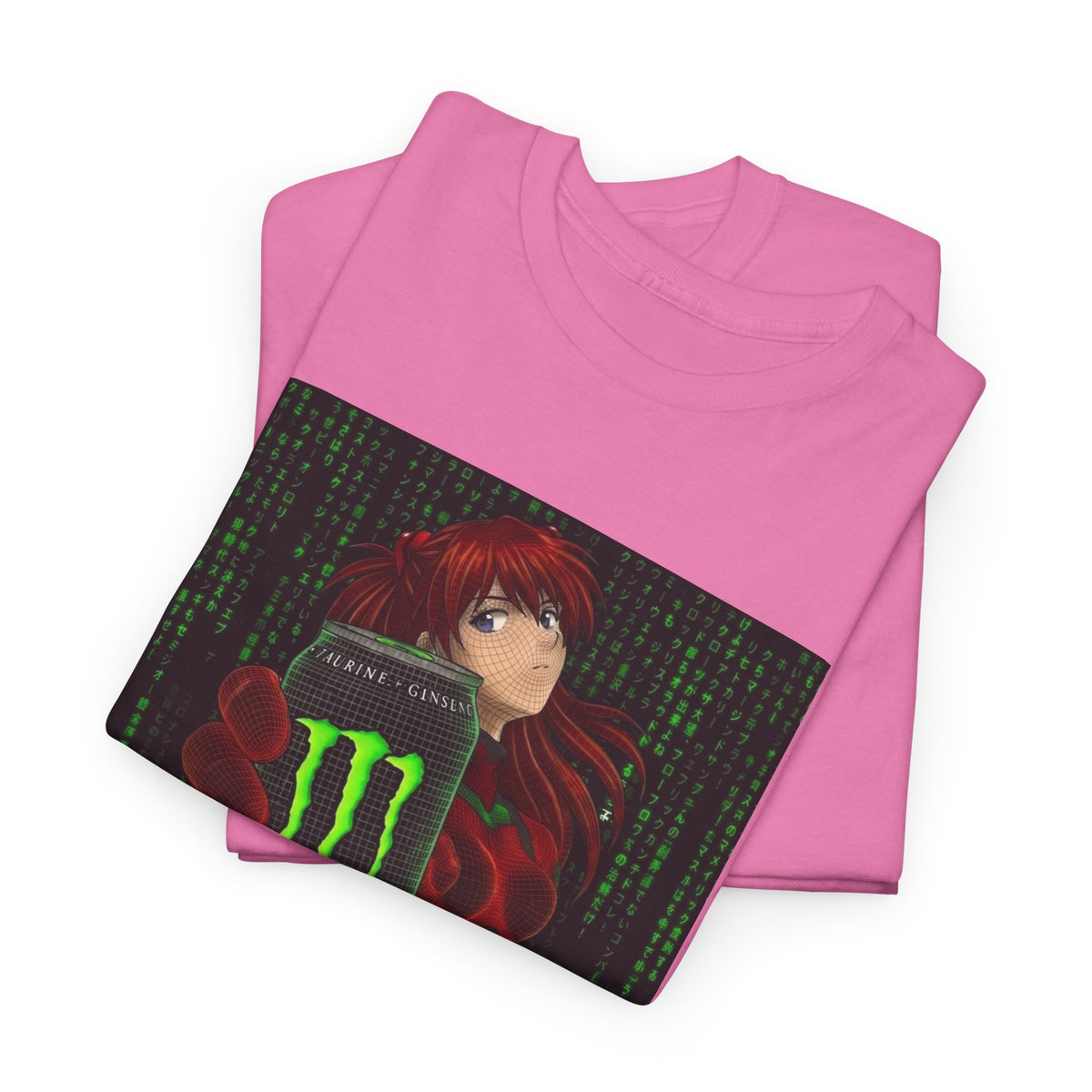 Asuka Wireframe Holding Monster Can
