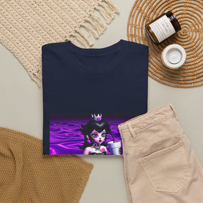 Goth Peach Wading In Purple Waves