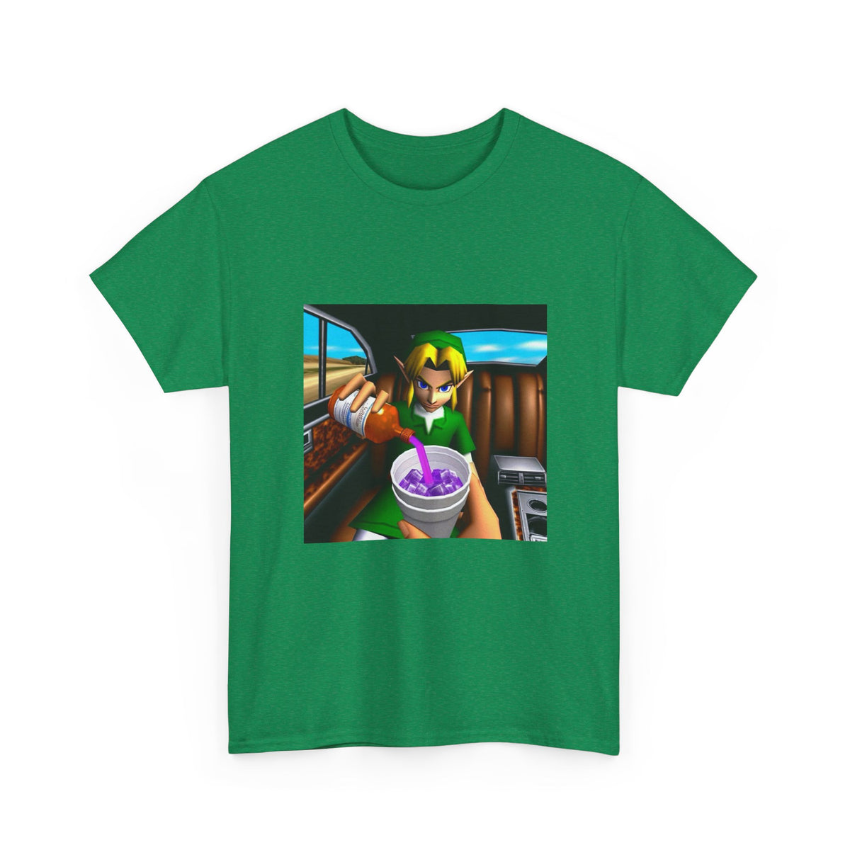 N64 Link Pouring Purple Lean Tee