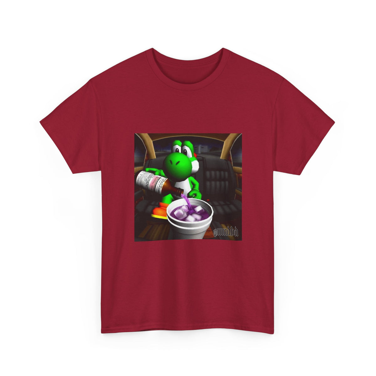 Yoshi Pouring Up Lean In A Car