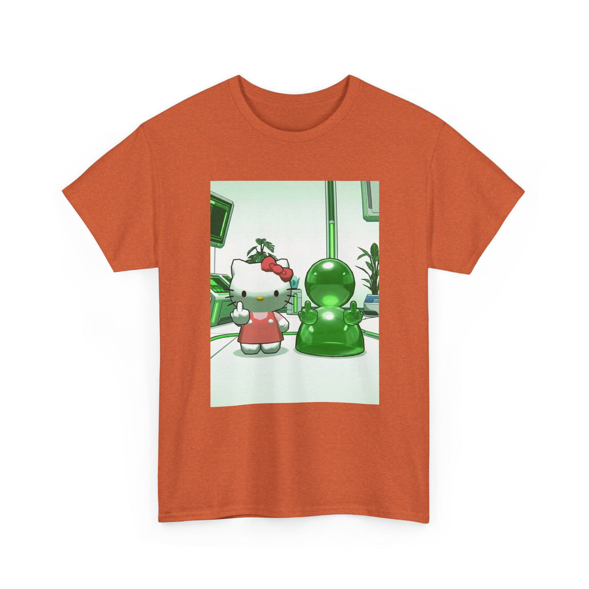 Hello Kitty And Blob Giving The Finger Tee