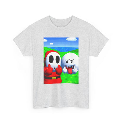 Shy Guy And Boo Flipping Off Tee (Design 5)