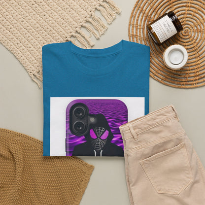 Pixelated Web-Slinger Holding Purple Drink Tee