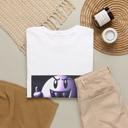Edgy Ghost Flipping The Bird Tee