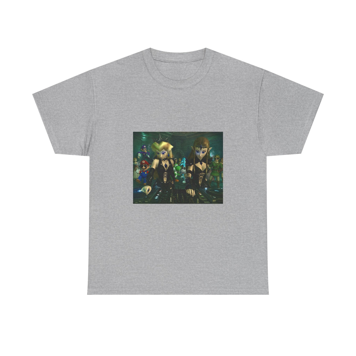 Princess Peach and Zelda DJing with Friends Tee