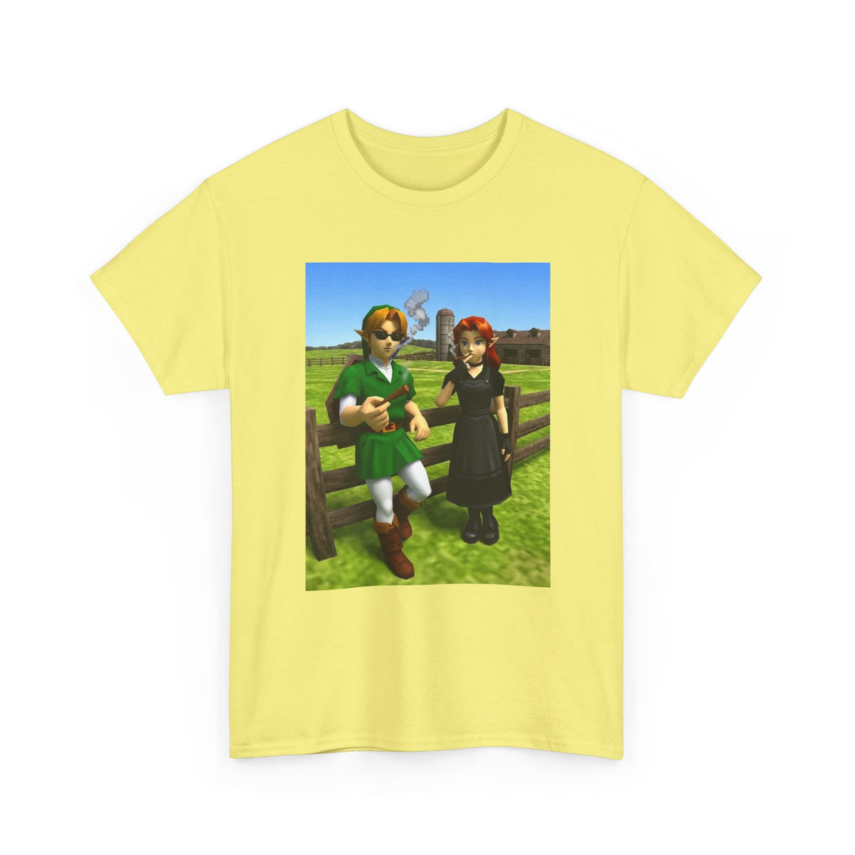 Link And Malon Smoking On The Farm Tee