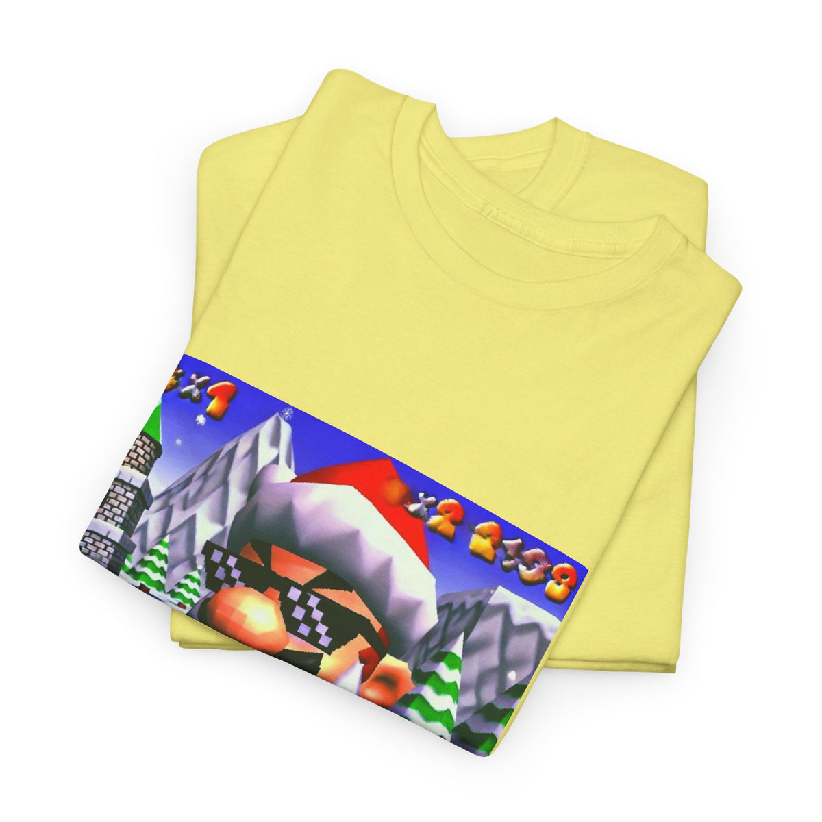 Deal With It Santa Mario Smoking Blunt Tee