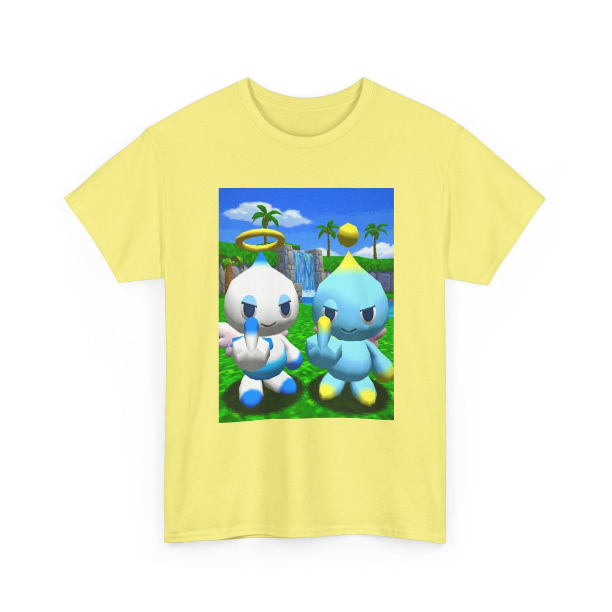 Chao Flipping Off In Paradise Tee