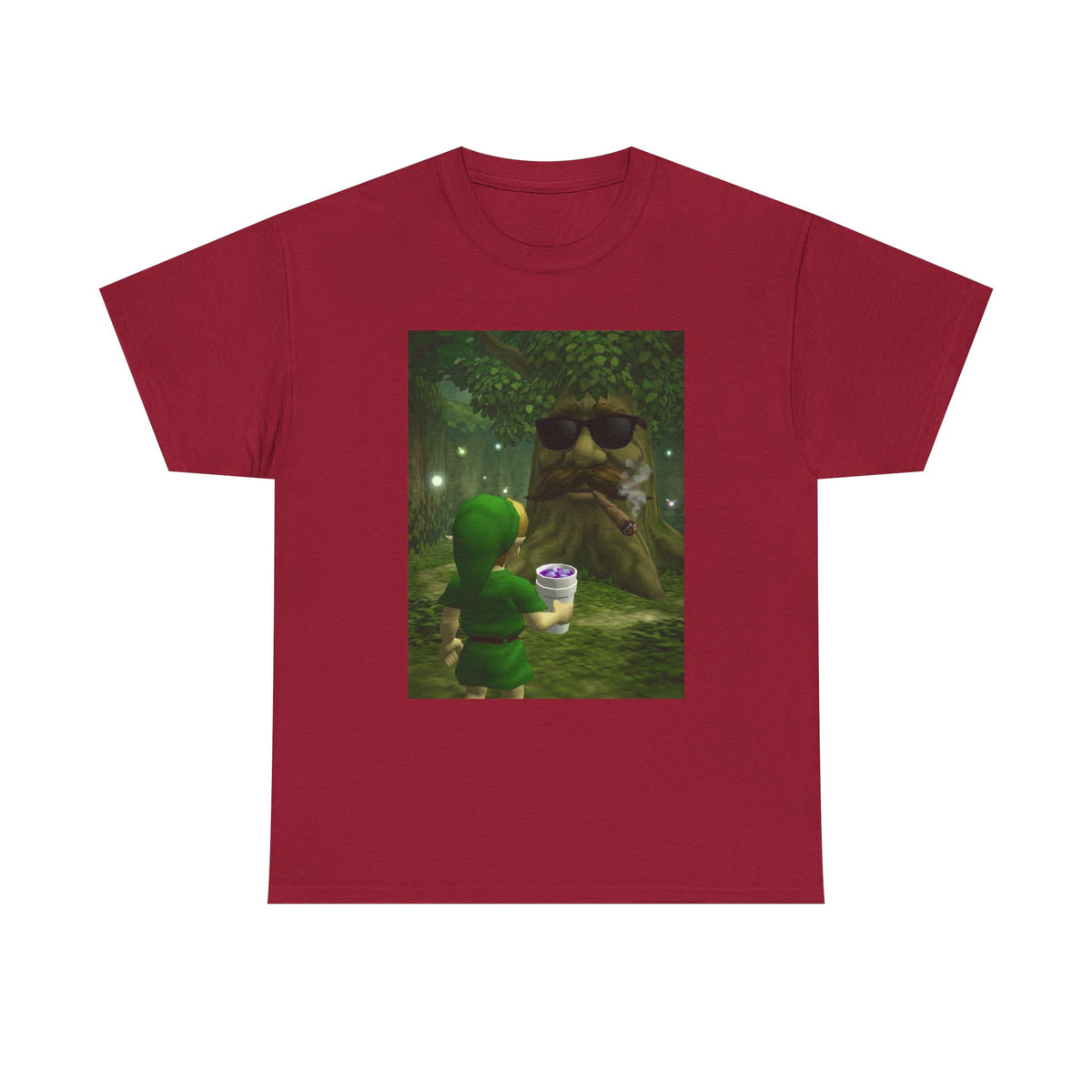 Hero Meets Cool Tree Smoking Cigar Tee